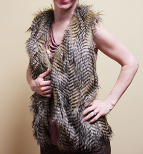 Faux fur vest